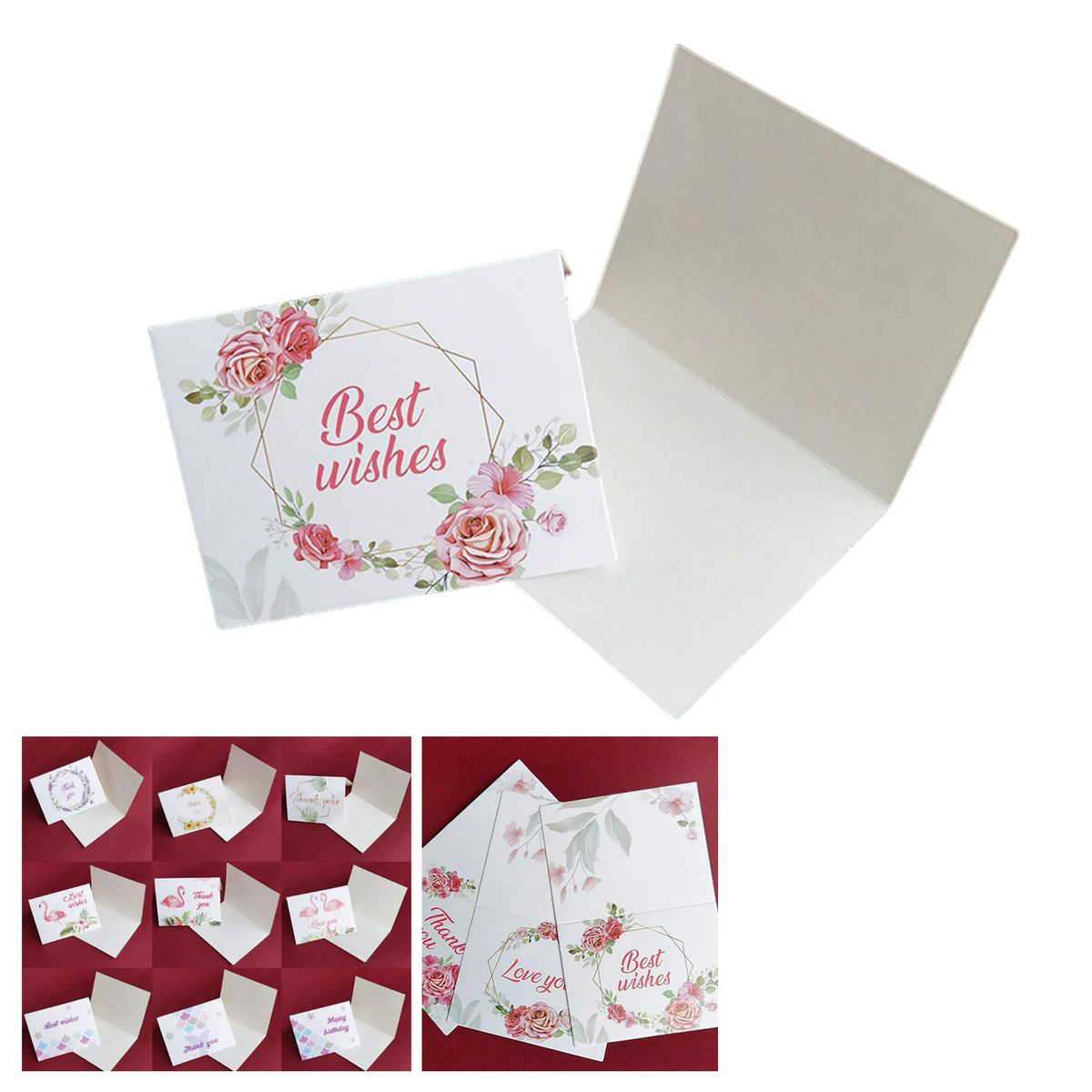 Folded Holiday Card with Smooth Writing Surface 1