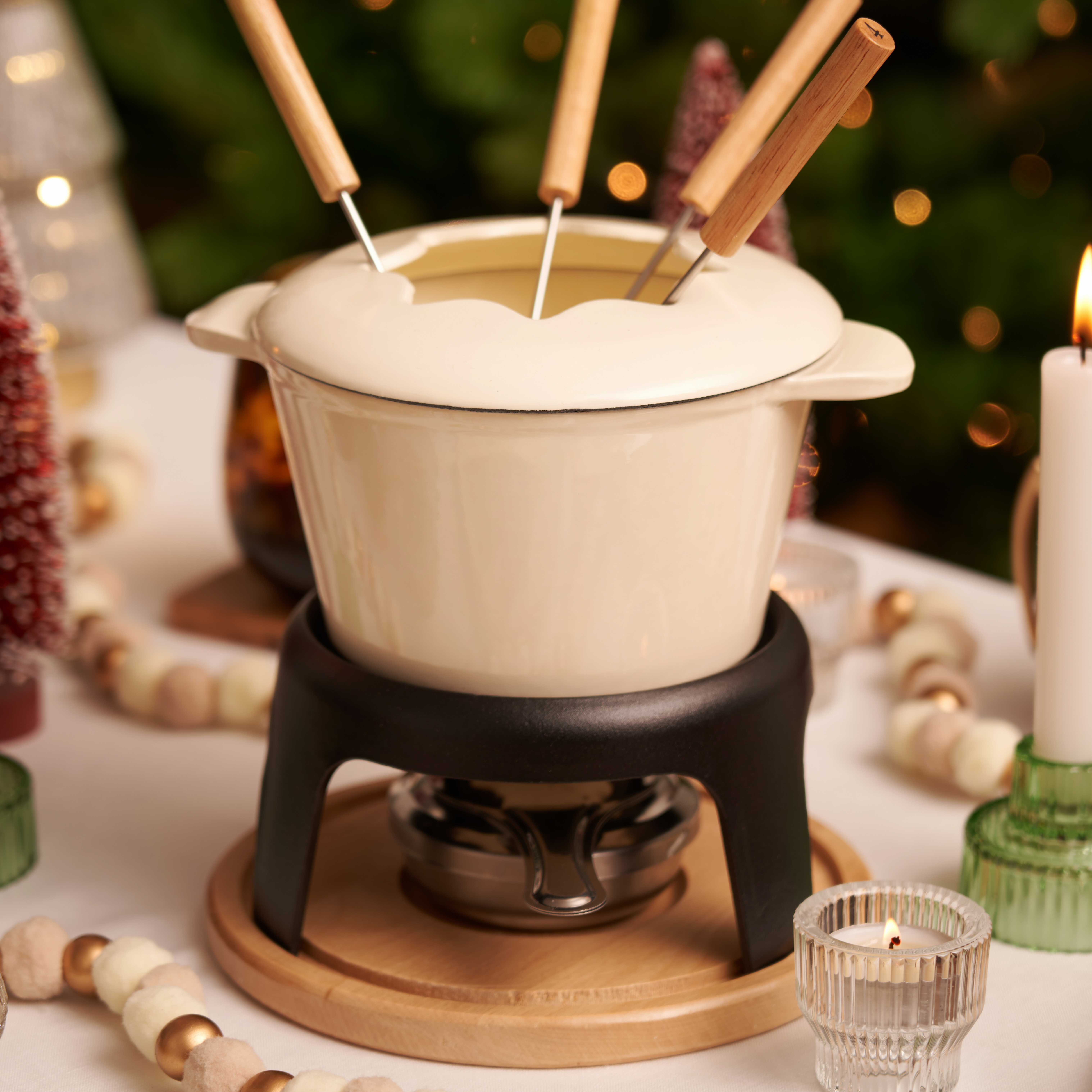 Twine Living® Cast Iron Fondue Set 8