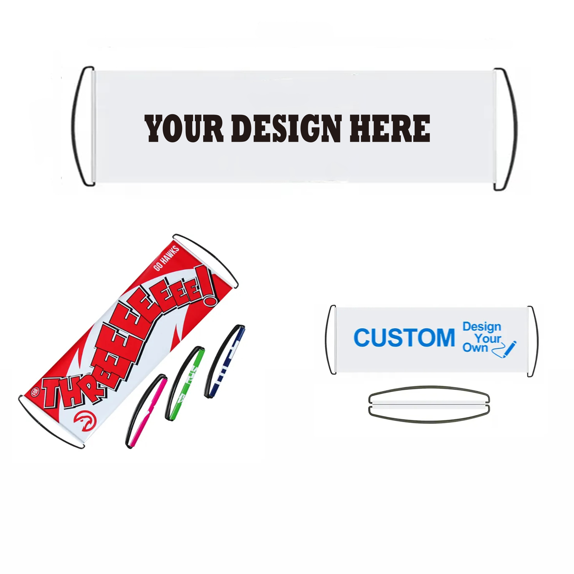 Custom Retractable Handheld Banner MOQ 10pcs 4