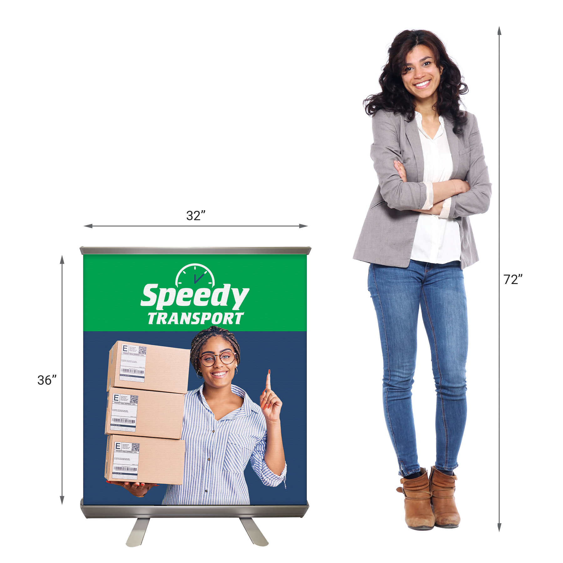 32'' x 36" Custom Digitally Printed Retractable Banner Stand 12