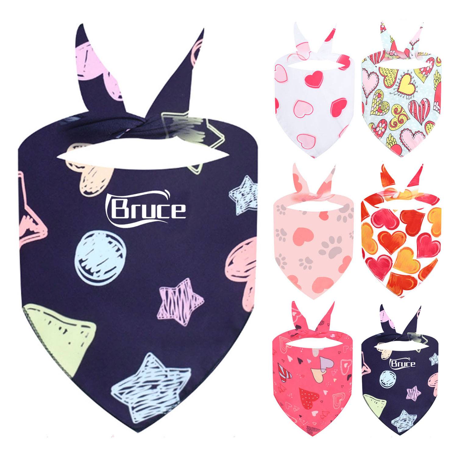 X-Large Full Color Custom Polyester Dog Bandanas 2