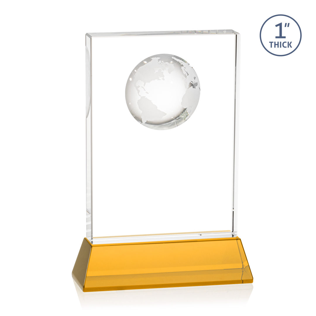 Ambassador Globe Award on Base - Amber 7