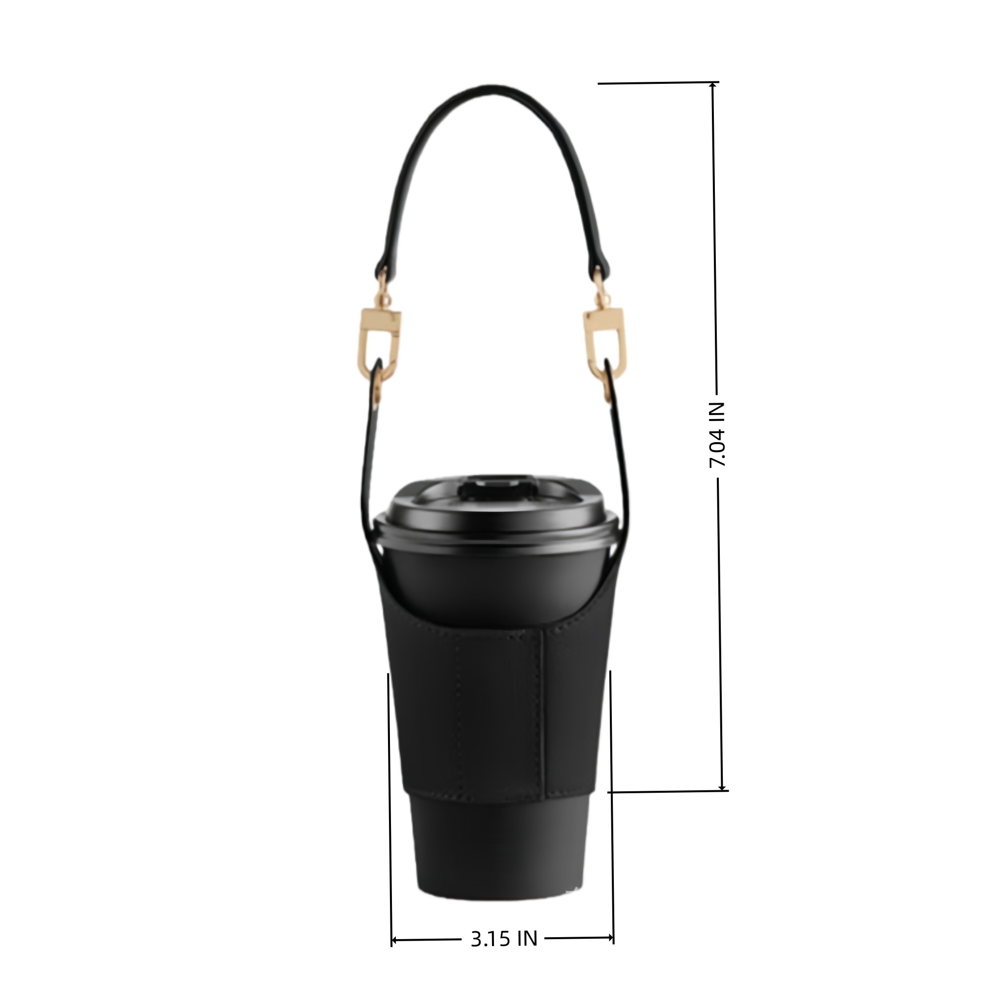 PU Leather Handle Cup Sleeve Non Slip 3
