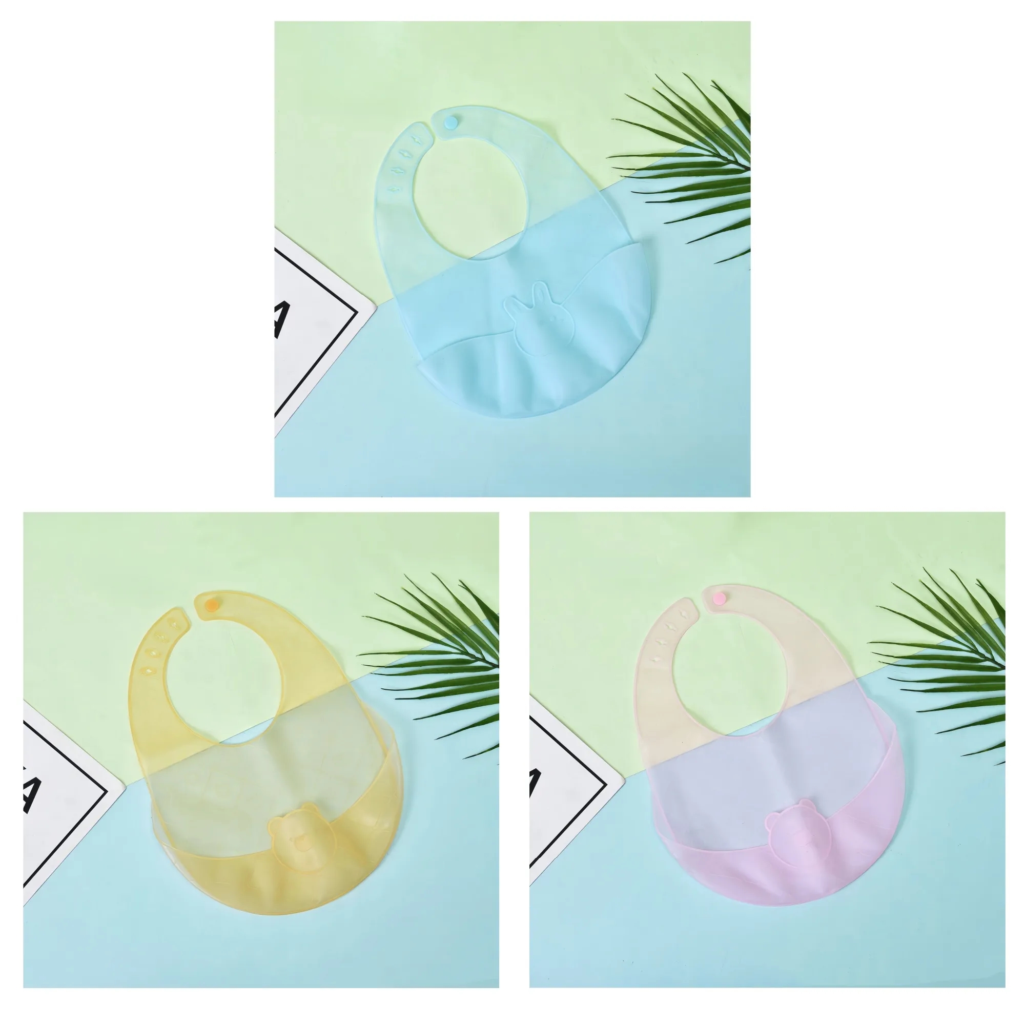 Ultra-Thin Waterproof Silicone Baby Bib 1