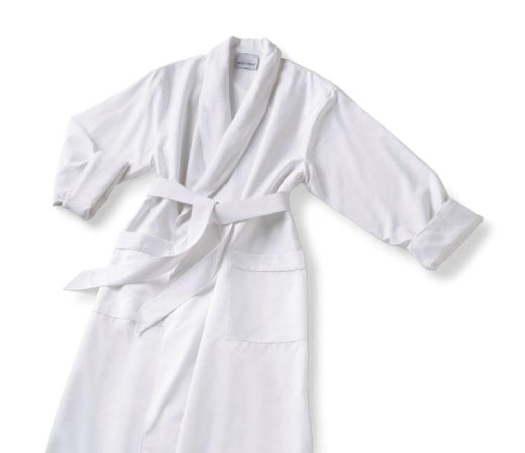 Microfiber Shawl Collar Bathrobe w/Plush Lining 2