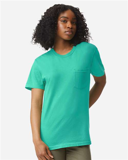 Unisex Garment-Dyed Heavyweight Pocket T-Shirt - 6030 150