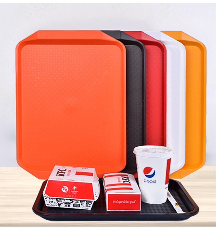 Plastic Restaurant Toddler Fast Food Serving Tray For Eating 4