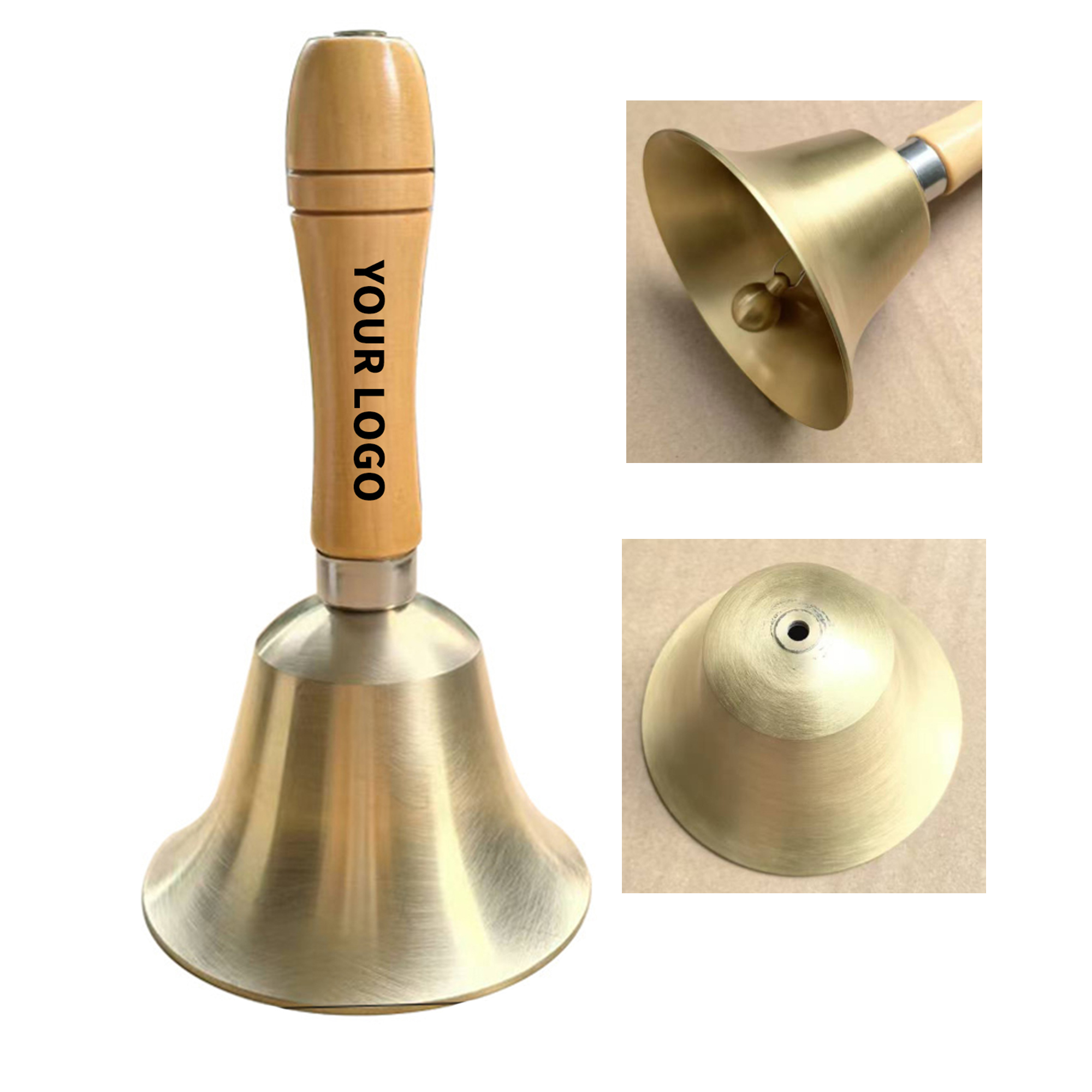 Solid Brass Service Ring With Wood Handle 6 X 3.1" 2