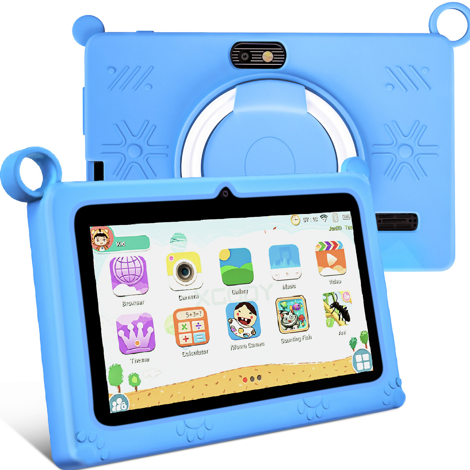 7 Inch Lightweight HD Screen Kids Tablet w/ Case 8
