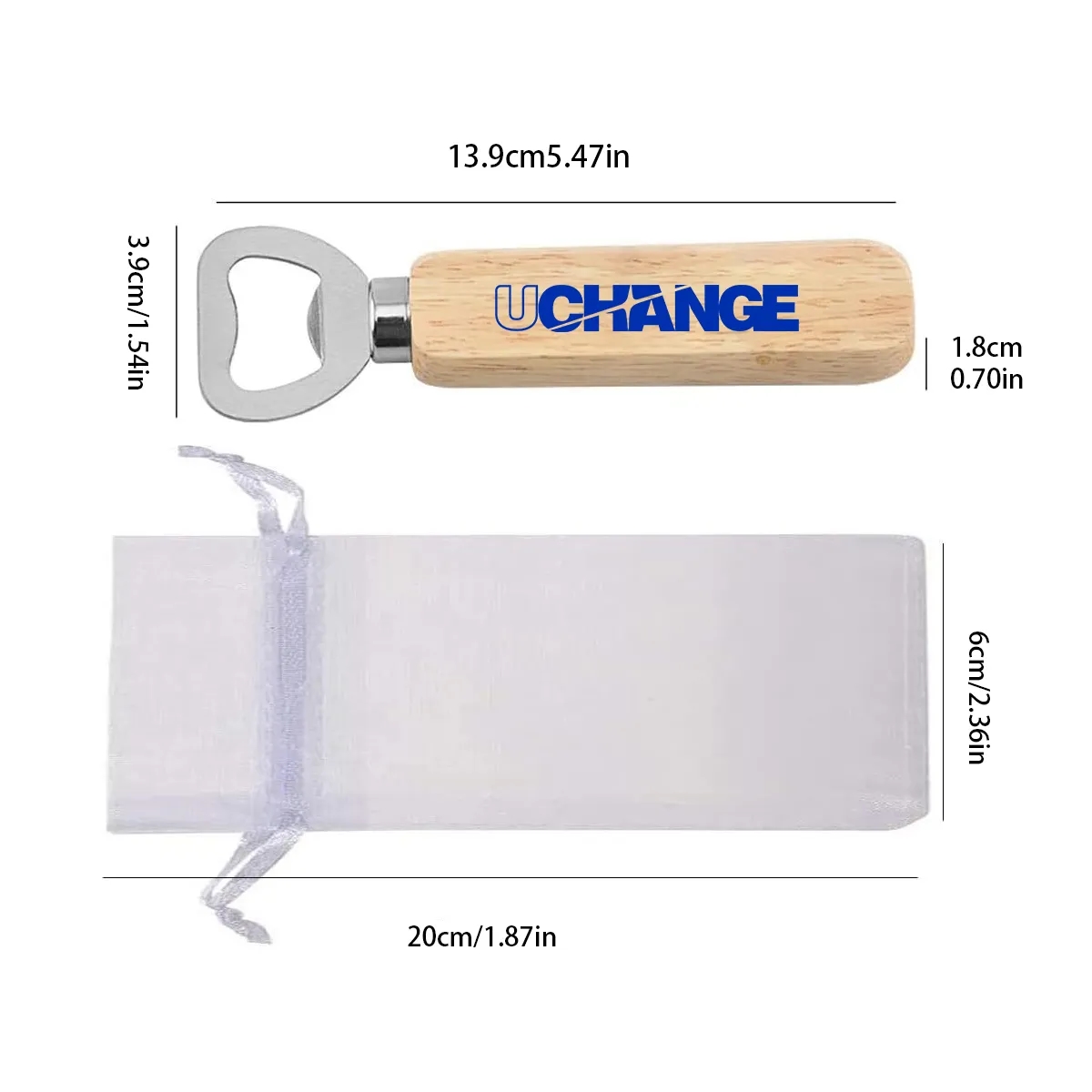 Wood Handle Bottle Opener Laser Engraved 4