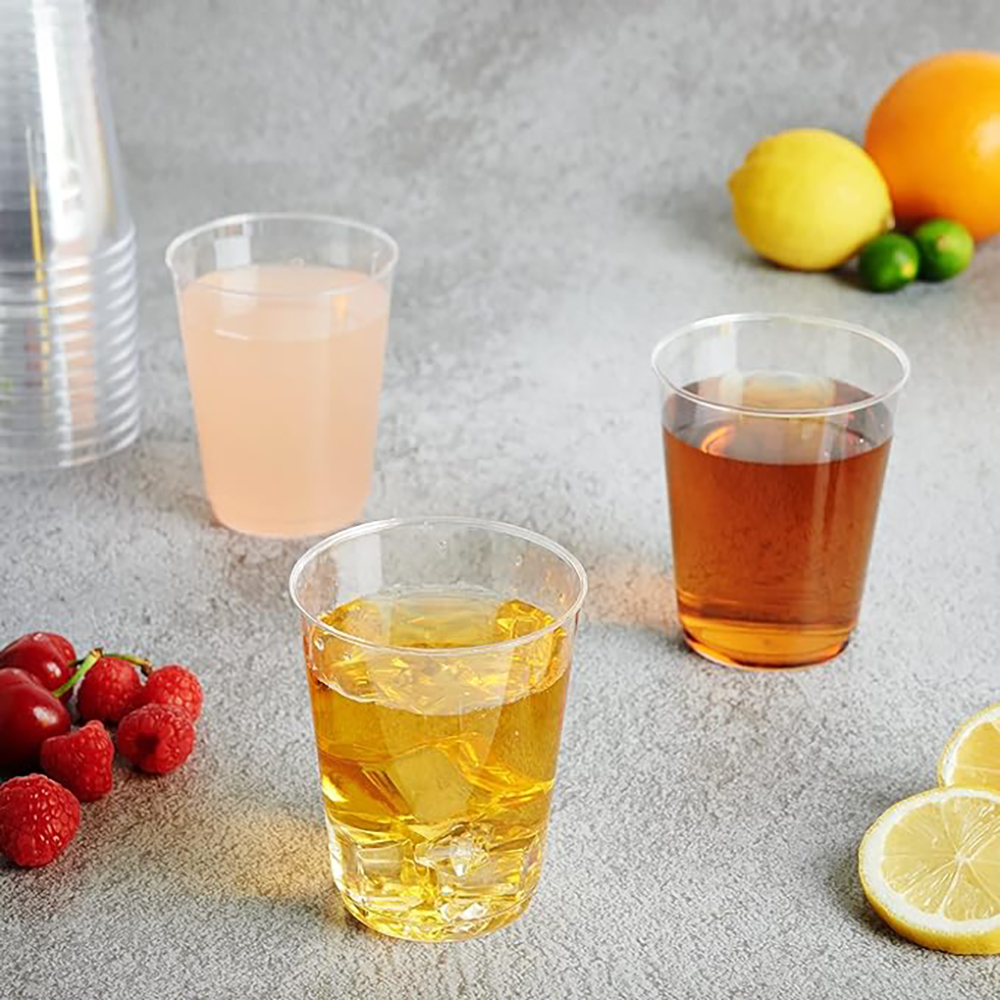 10oz Wedding Party Clear Disposable Hard Plastic Cups 2