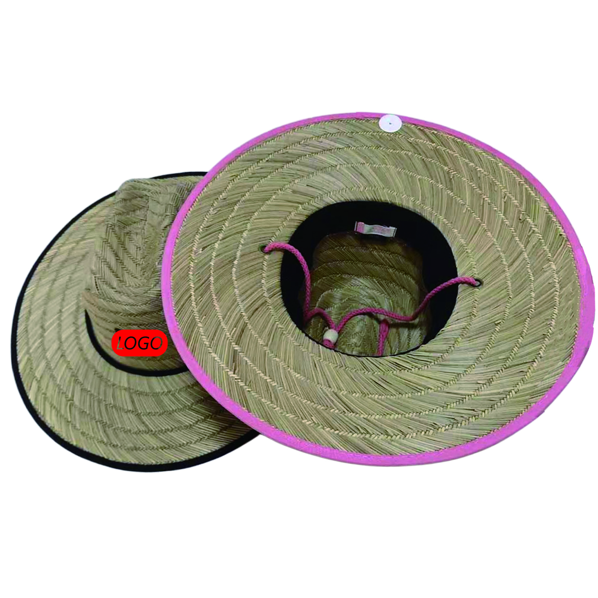 Custom Straw Summer Beach Hat Full Color 2