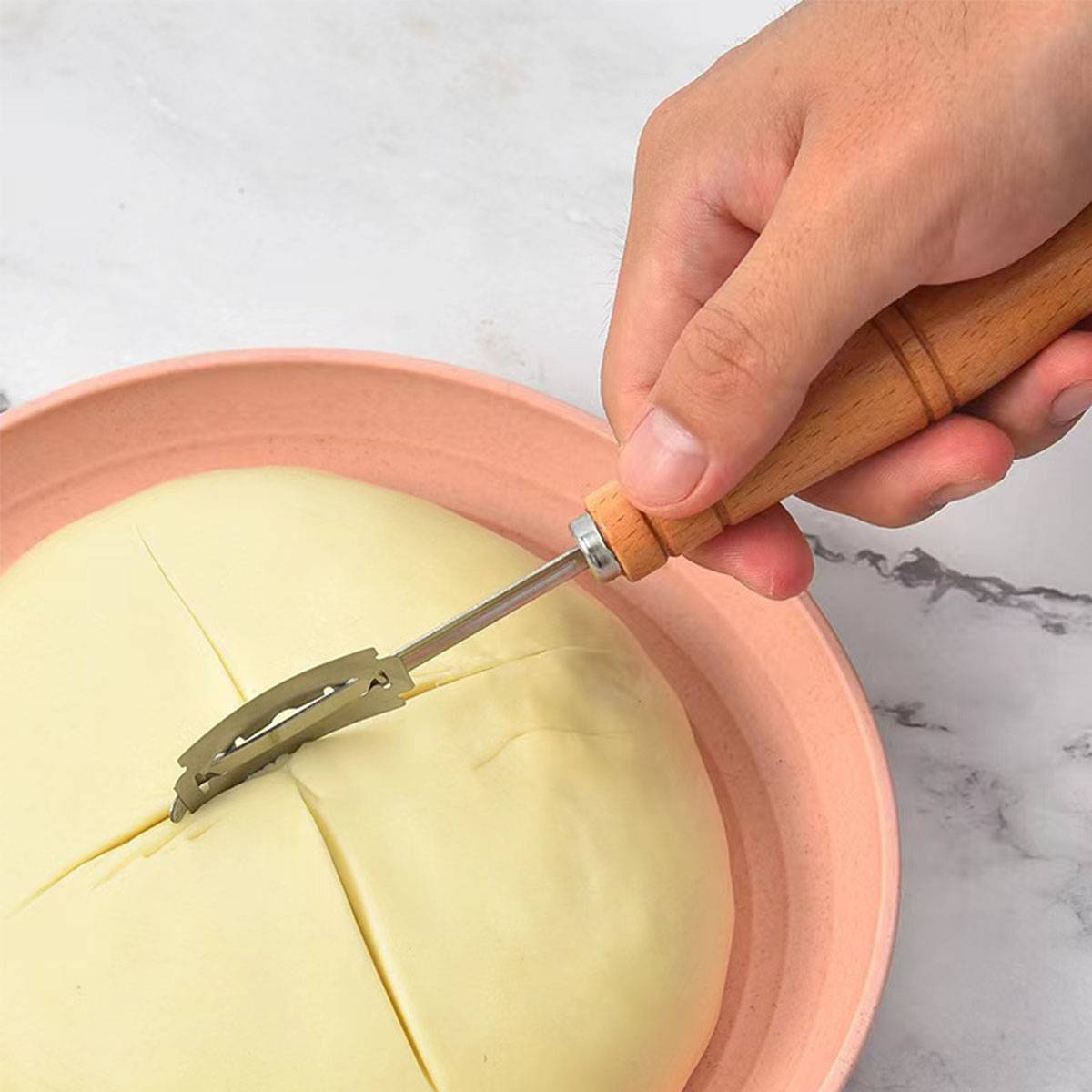 Premium Handmade Bread Knife For Dough Scratching 4