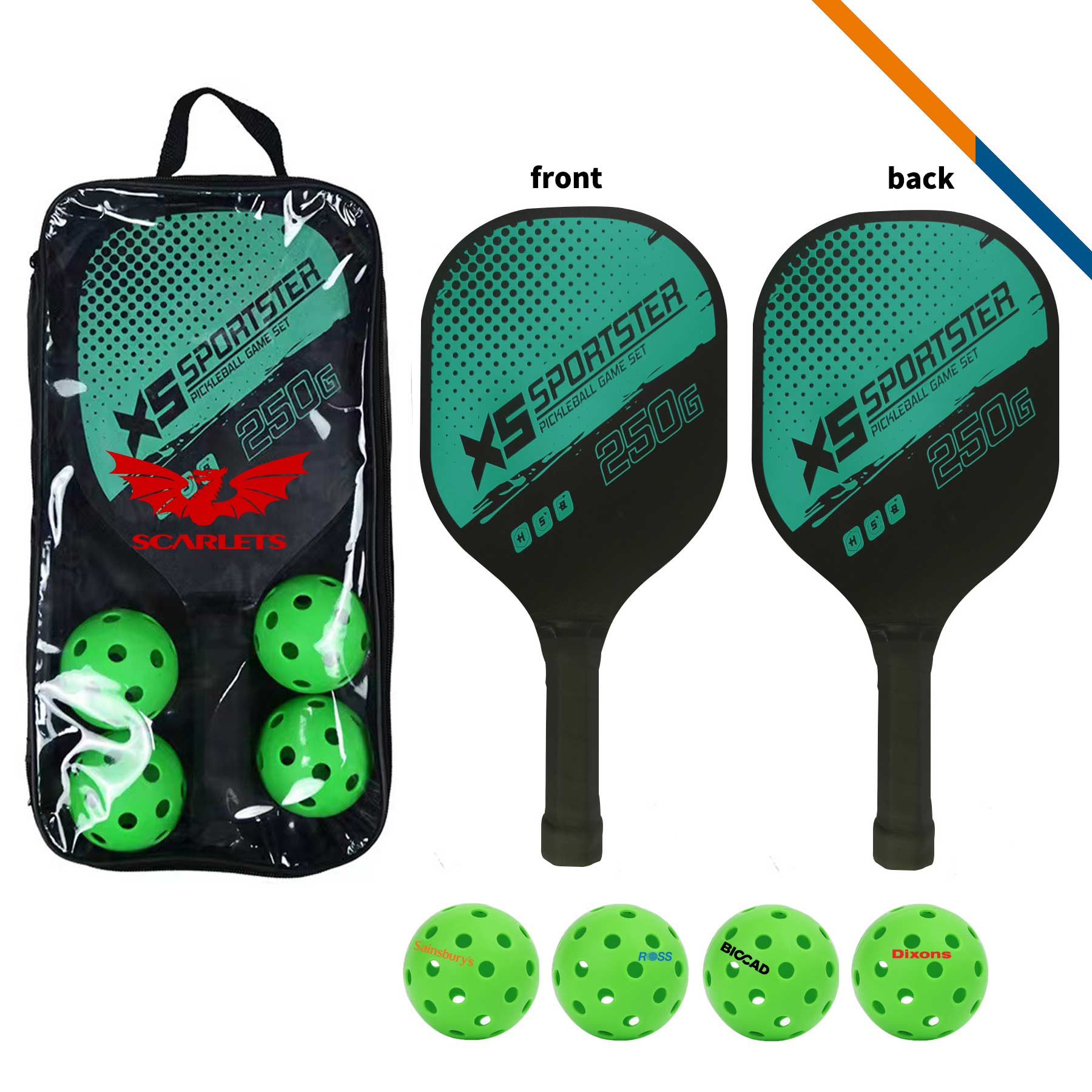 Krazo Pickleball Paddle Set 10