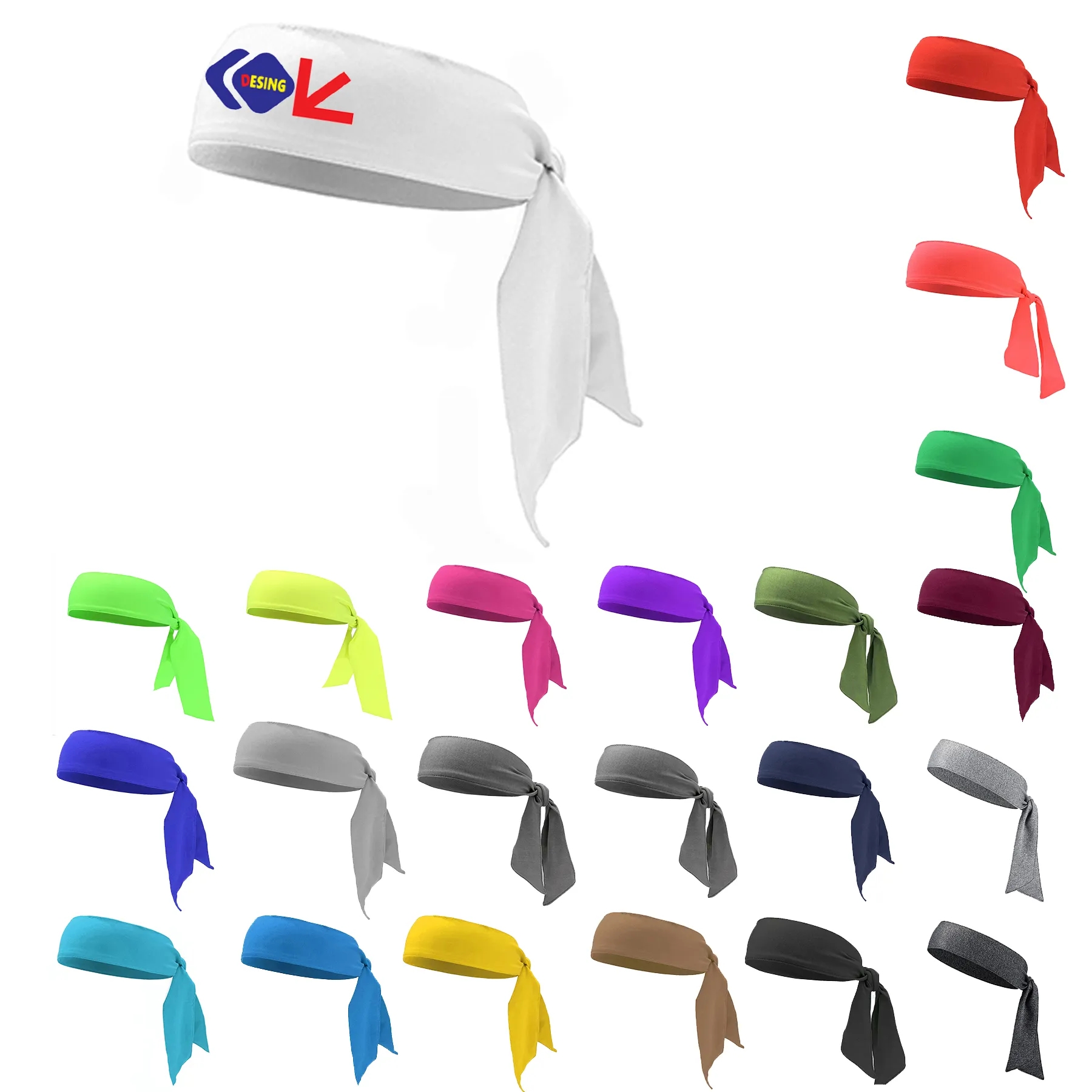 Tennis Headband Sweatband Stretch Elastic Yoga Hair Bands 5