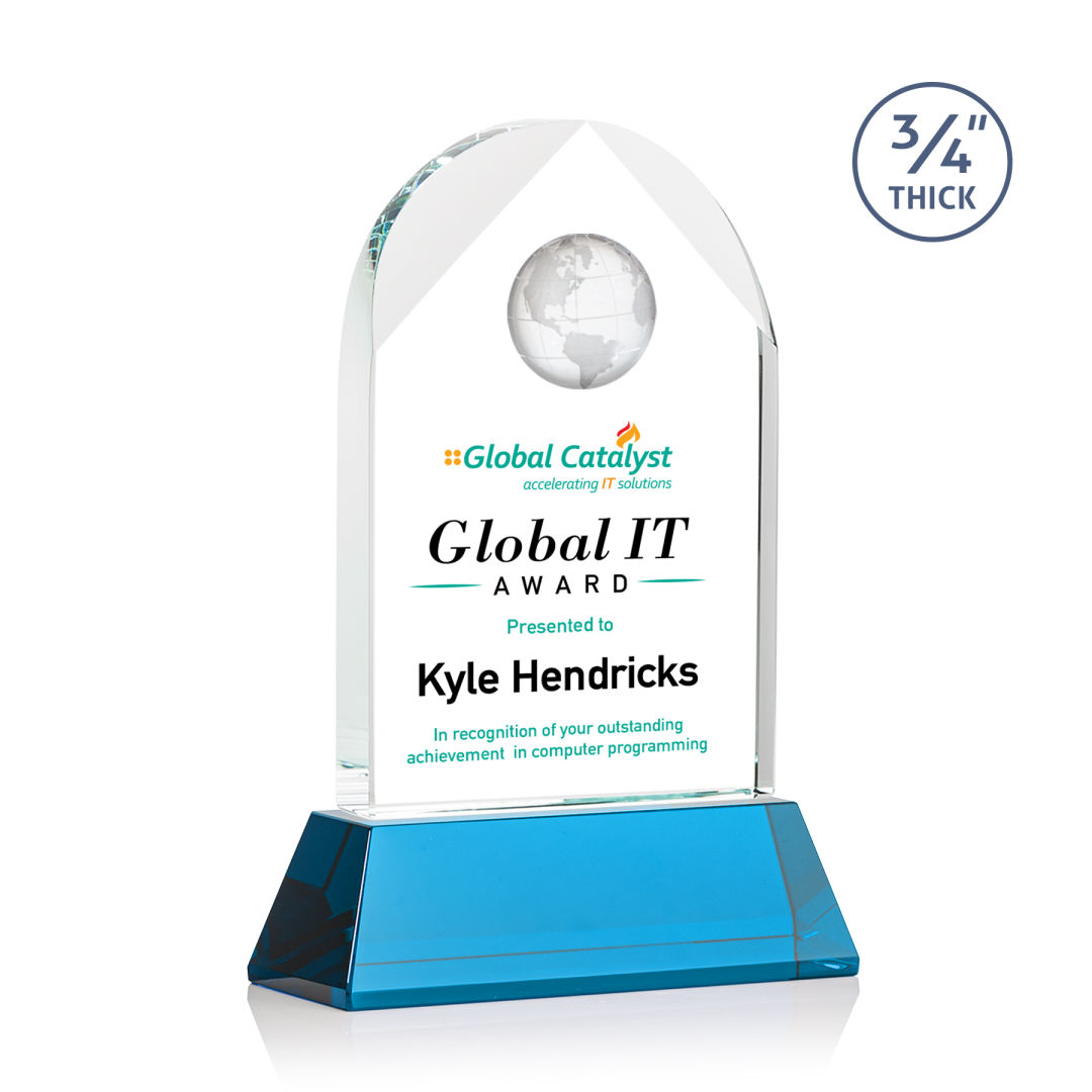 Blake Globe VividPrint™ Award on Newhaven - Sky Blue 4