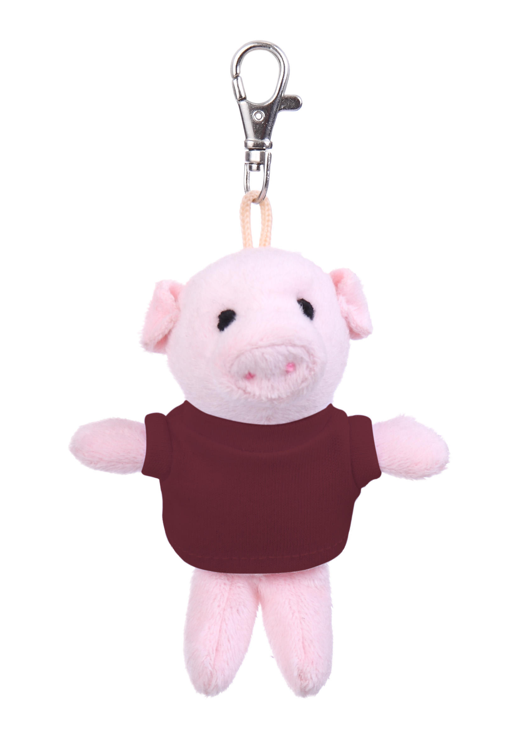 Soft Plush Pig Keychain with Tee 10