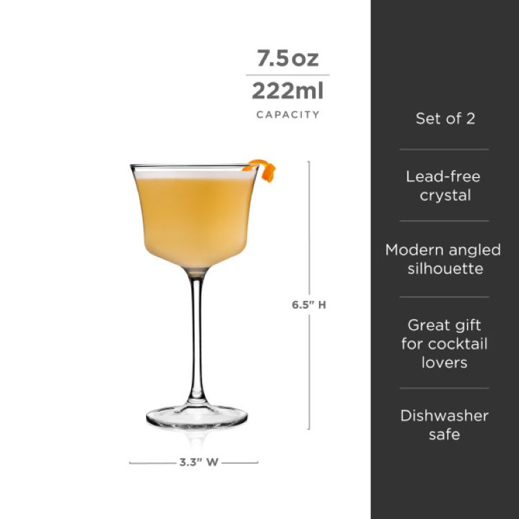 Viski® Crystal Sour Glass, set of 2 2