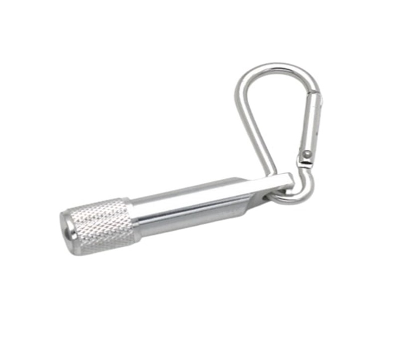 Mini Aluminum Flashlight with Carabiner 7