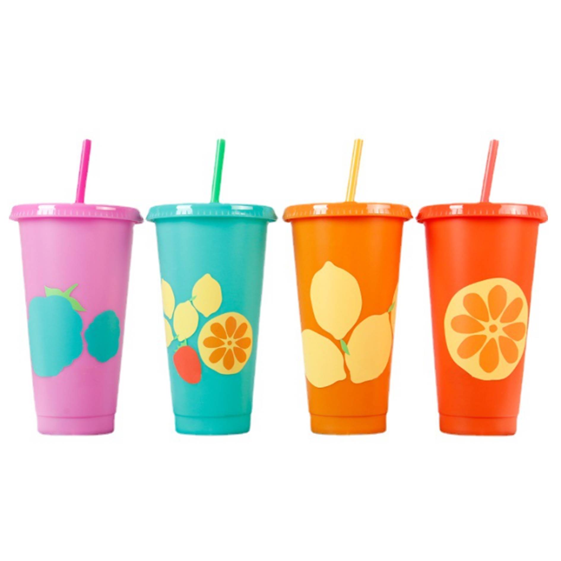 24 Oz. Mood Color Change Plastic Cup w/Lid 5