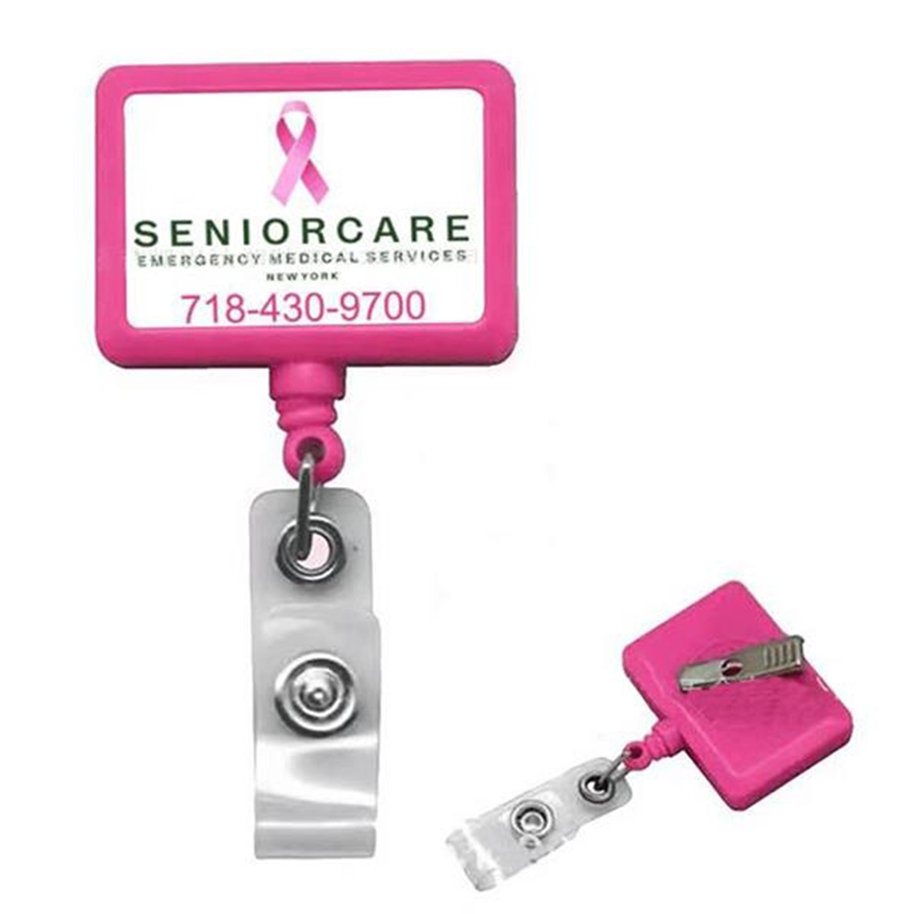 Rectangle Retractable Badge Reel Holder 3