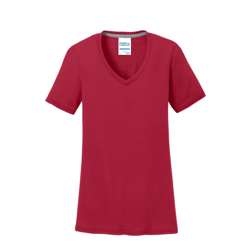 Port & Company Women's Performance Blend V-Neck Tee. 12
