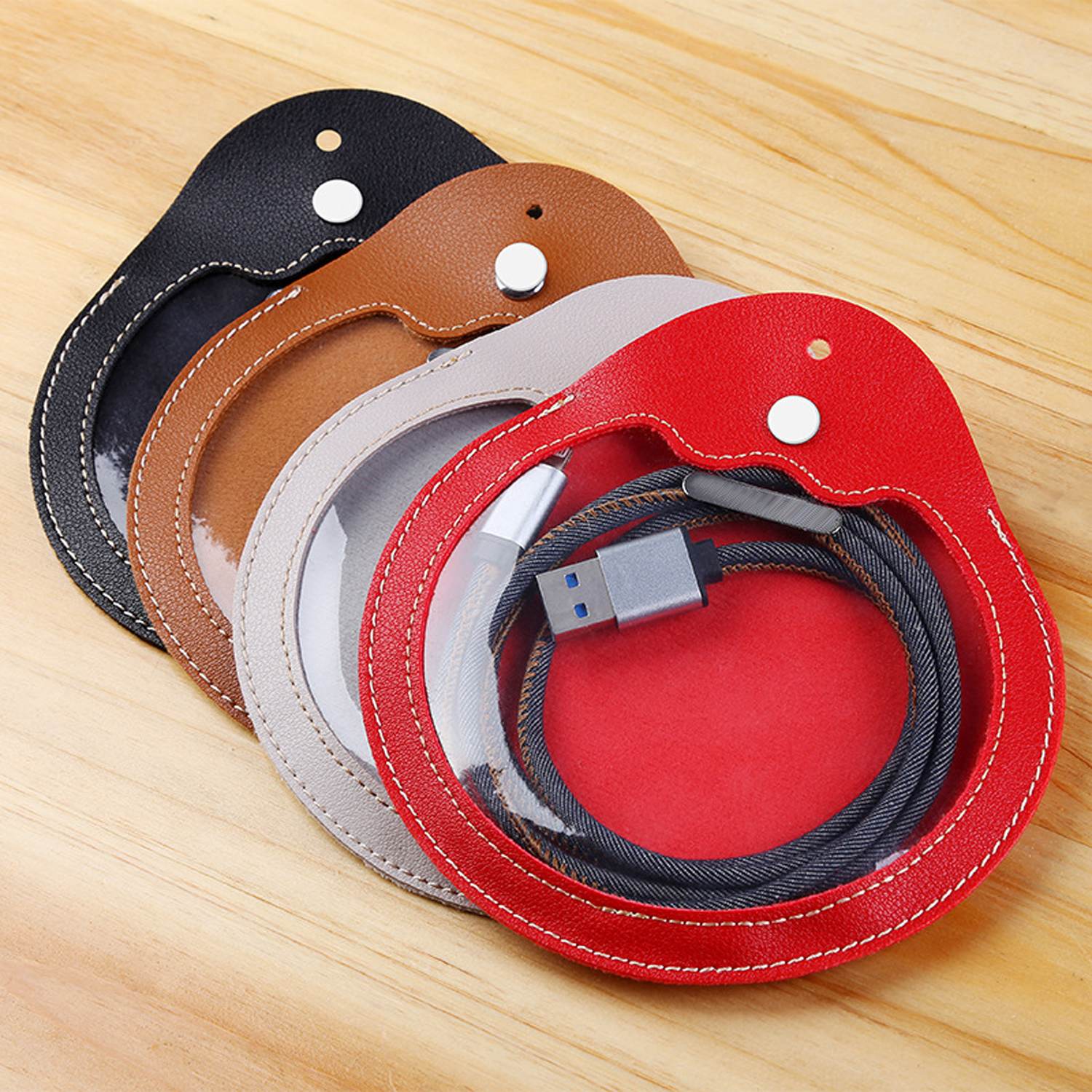PU Leather Cable Storage Pouch 3
