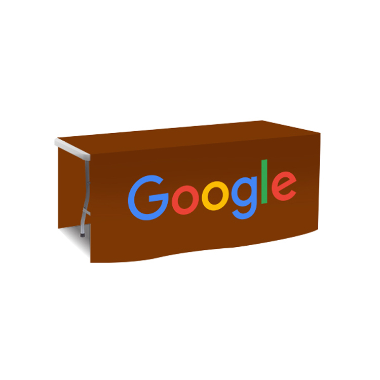 72 in. x 88 in. PolyKnit™ Table Drop (Full Color Logo) 54