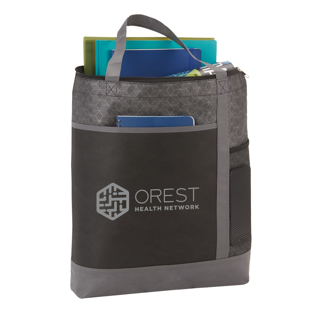 Chrome Non-Woven Zipper Convention Tote 31