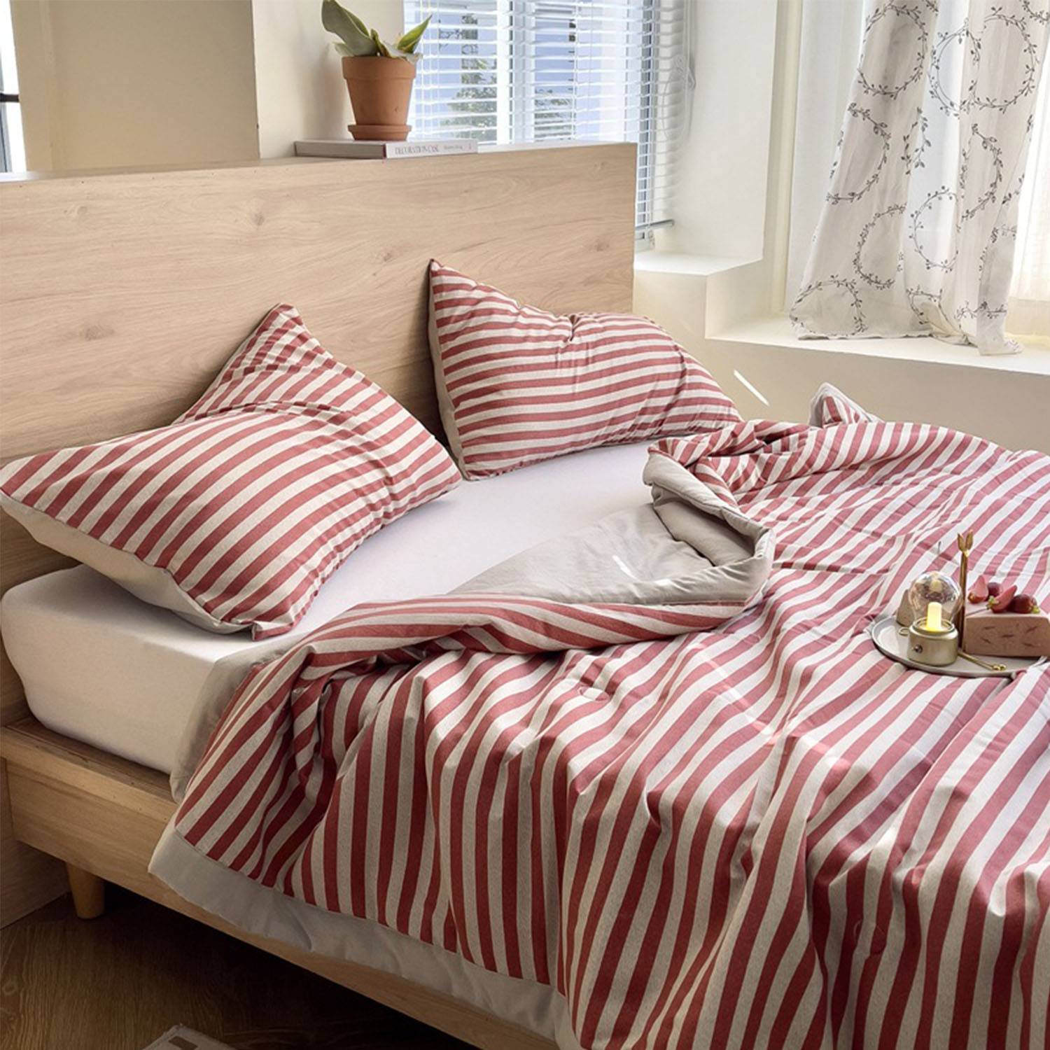 Cotton and linen double layer quilt set 2