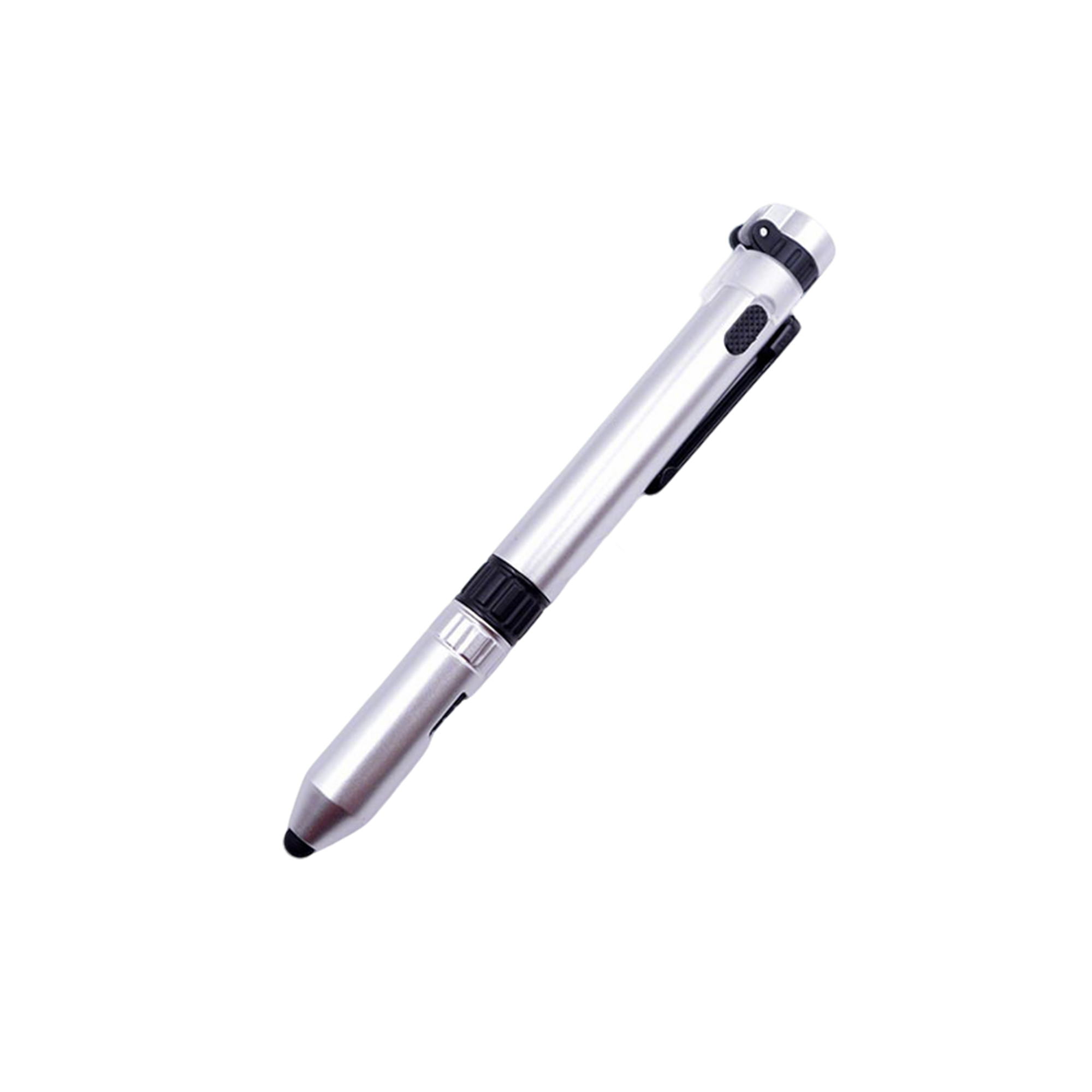 Six In One Tool Pen With Compass Screwdriver Stylus 6" Length X 0.6" Width 5