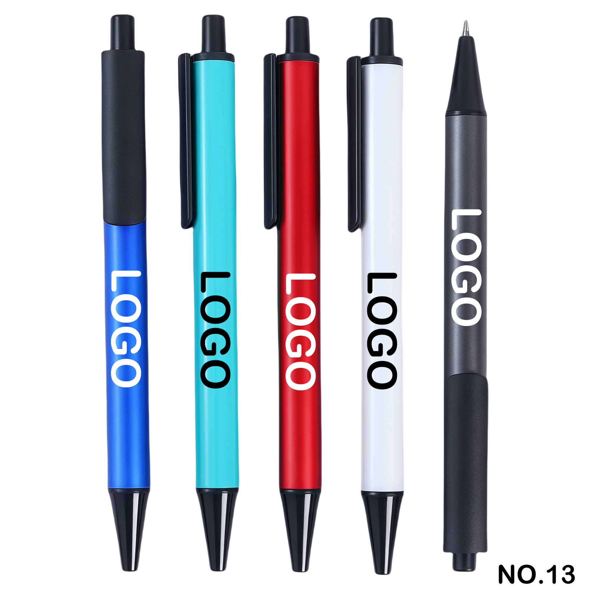 Colorful push-button metal business style gel pen 1