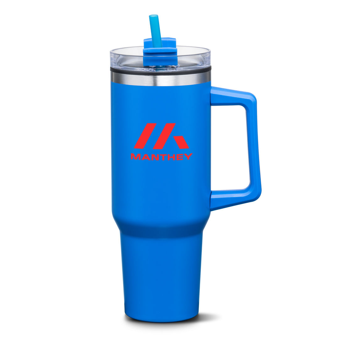 Benidorm Handle Travel Mug w/Straw - 40oz 11