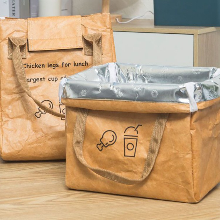 10-Inch Kraft Paper And Aluminum Foil Waterproof Lunch Bag 5