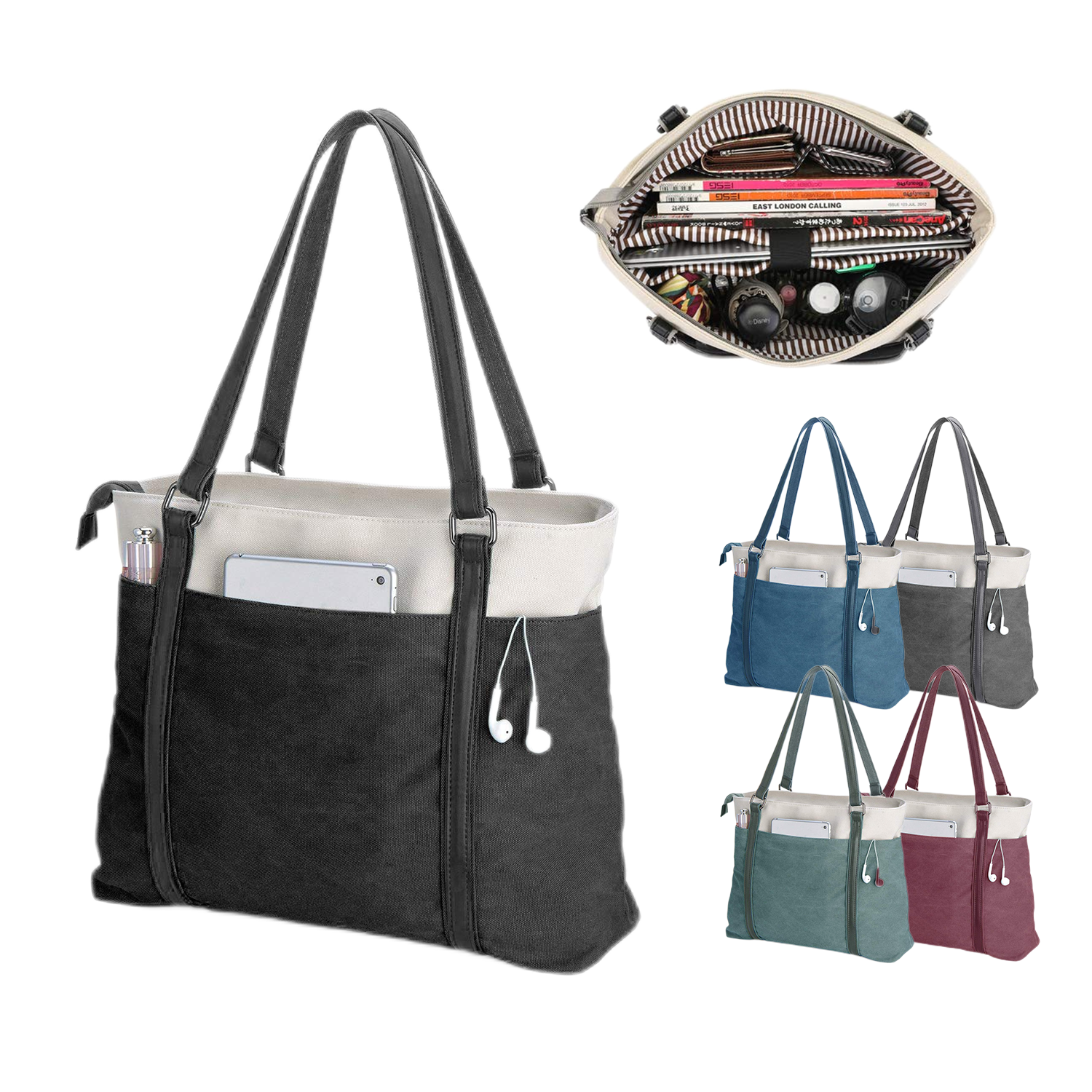 Canvas 15.6 Inch Handbag Purse 4