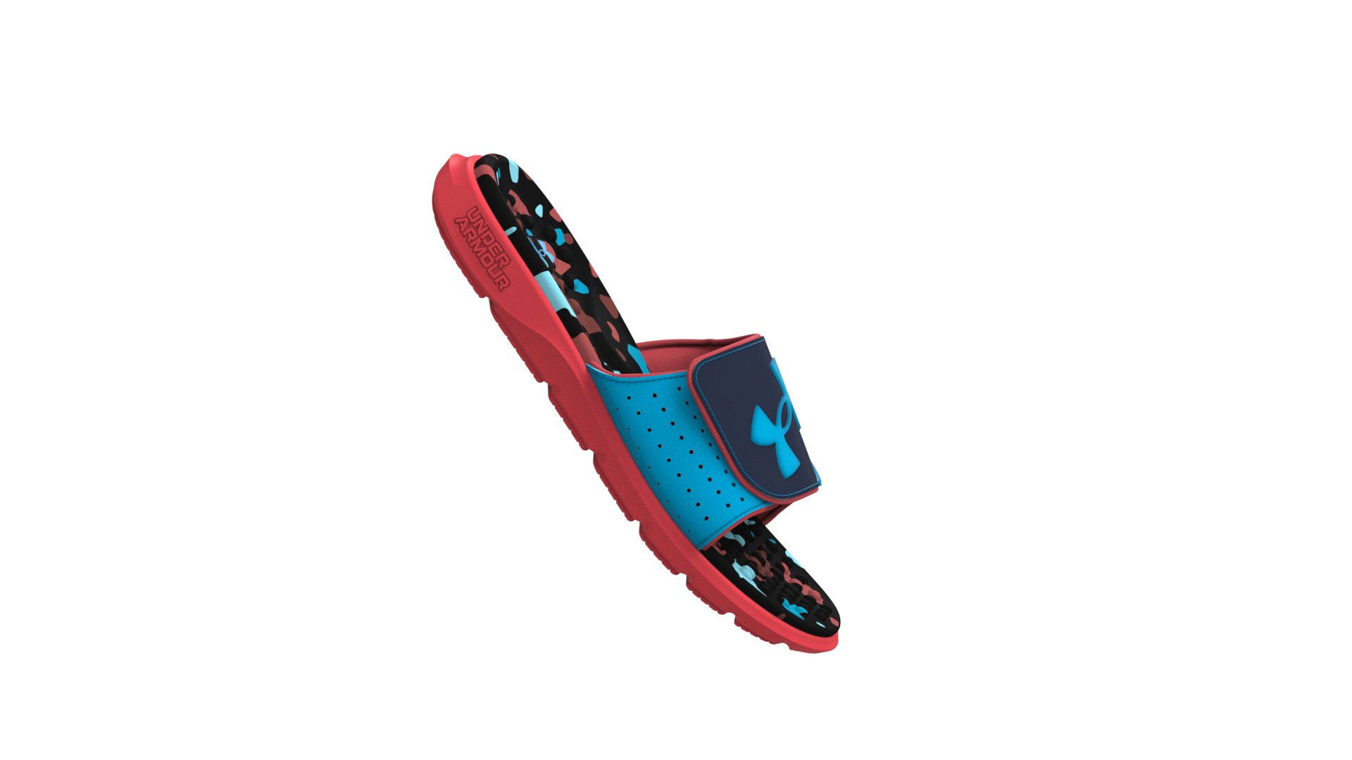 UA Ignite Pro Graphic Footbed Boys' Slides 3