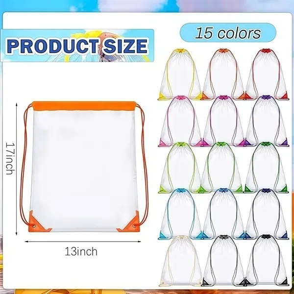 Transparent PVC Drawstring Pouch with See-Through Bag 4