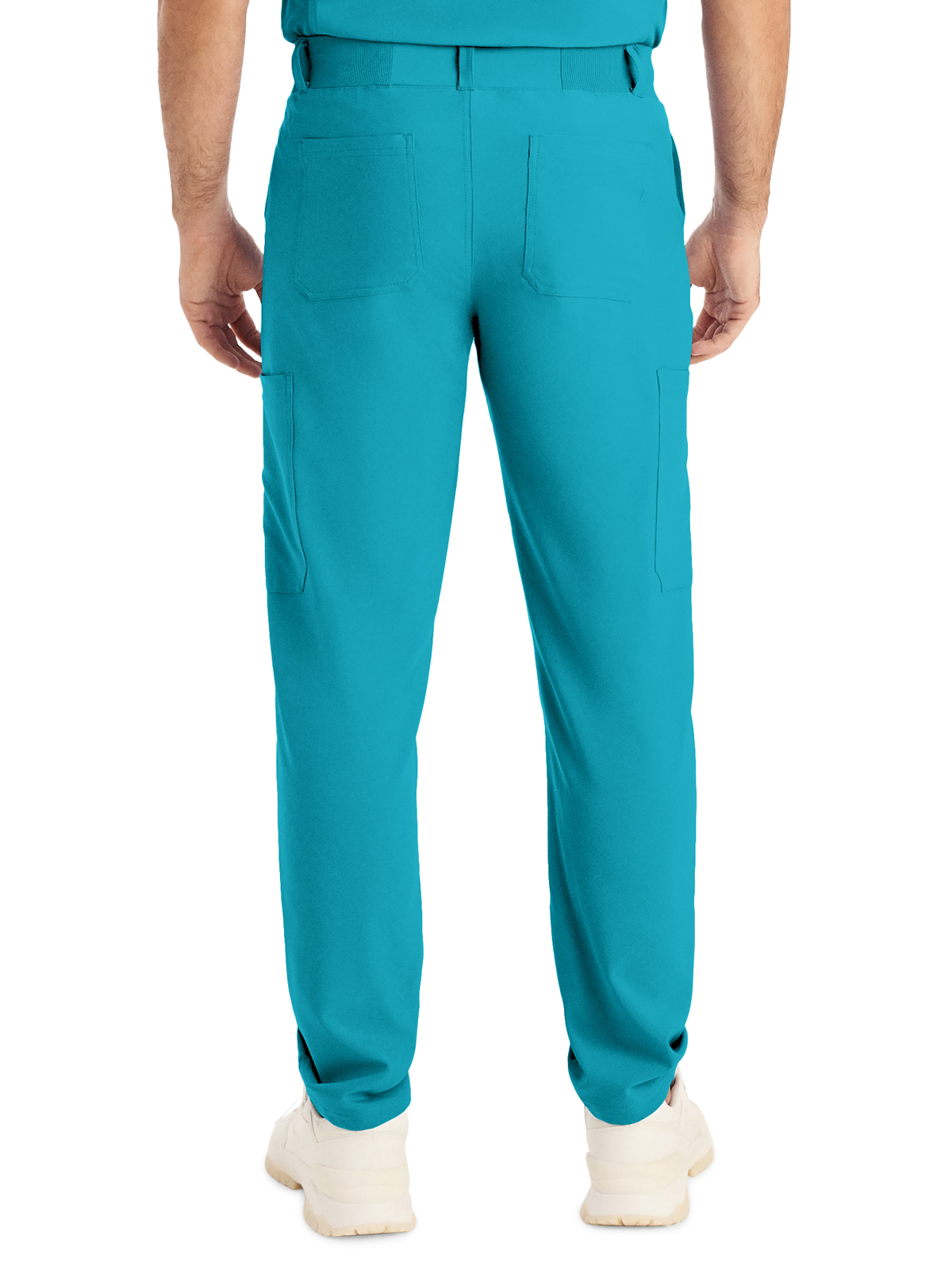 Landau - Forward - Men's Eight-Pocket Mid-Rise Rib-Knit Elastic Waist Cargo Pant 40