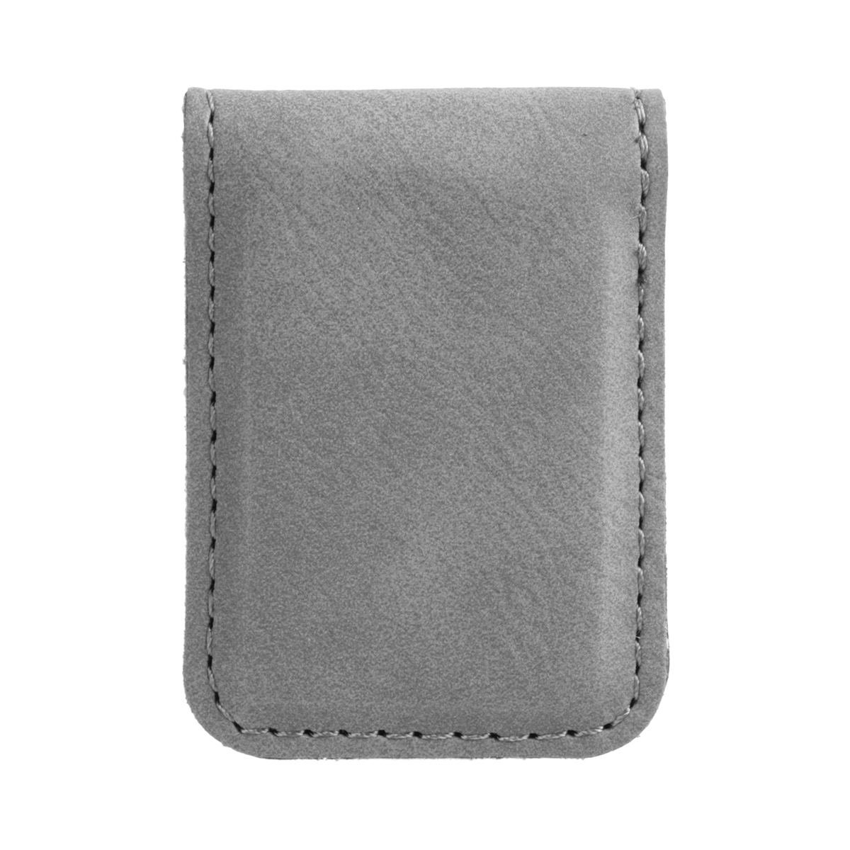 Gray Leatherette Money Clip 3