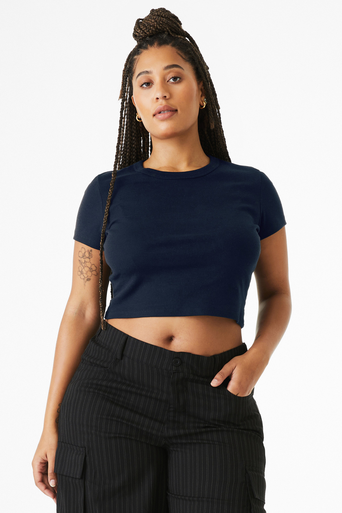 BELLA+CANVAS Women's Micro Rib Baby Tee BC1010 46