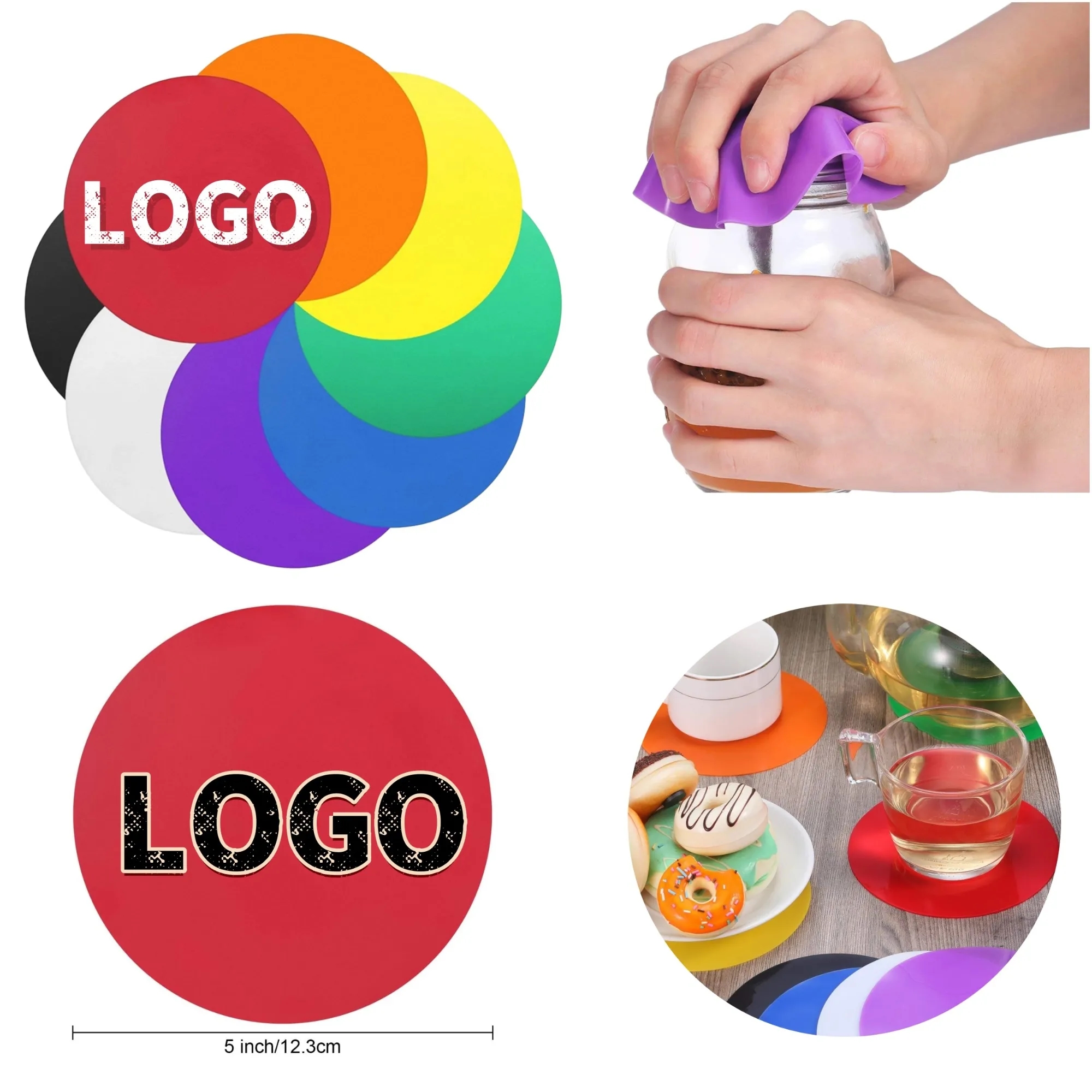 Silicone Round Jar Opener Coaster 3