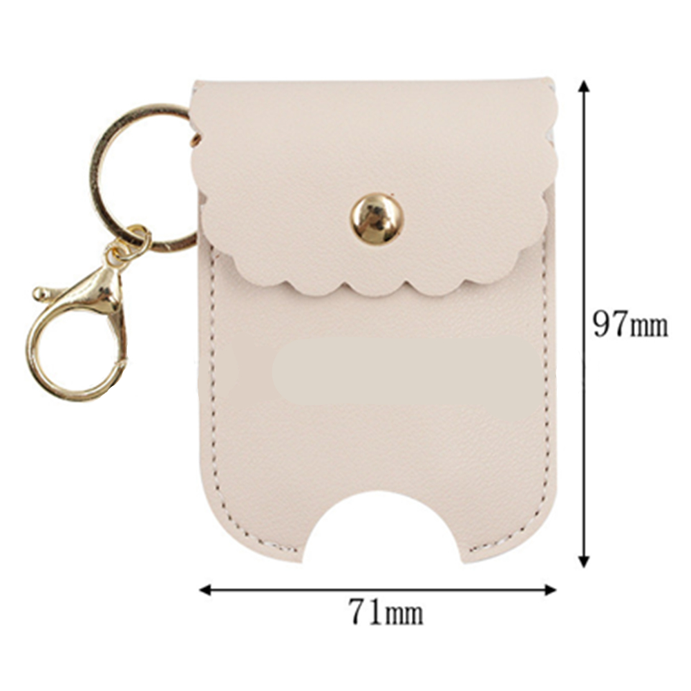 Leather Sanitizer Holder w/Key Ring 6