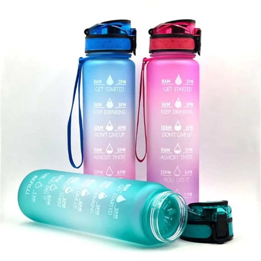 32oz Leakproof Motivational Sports Water Bottle 5