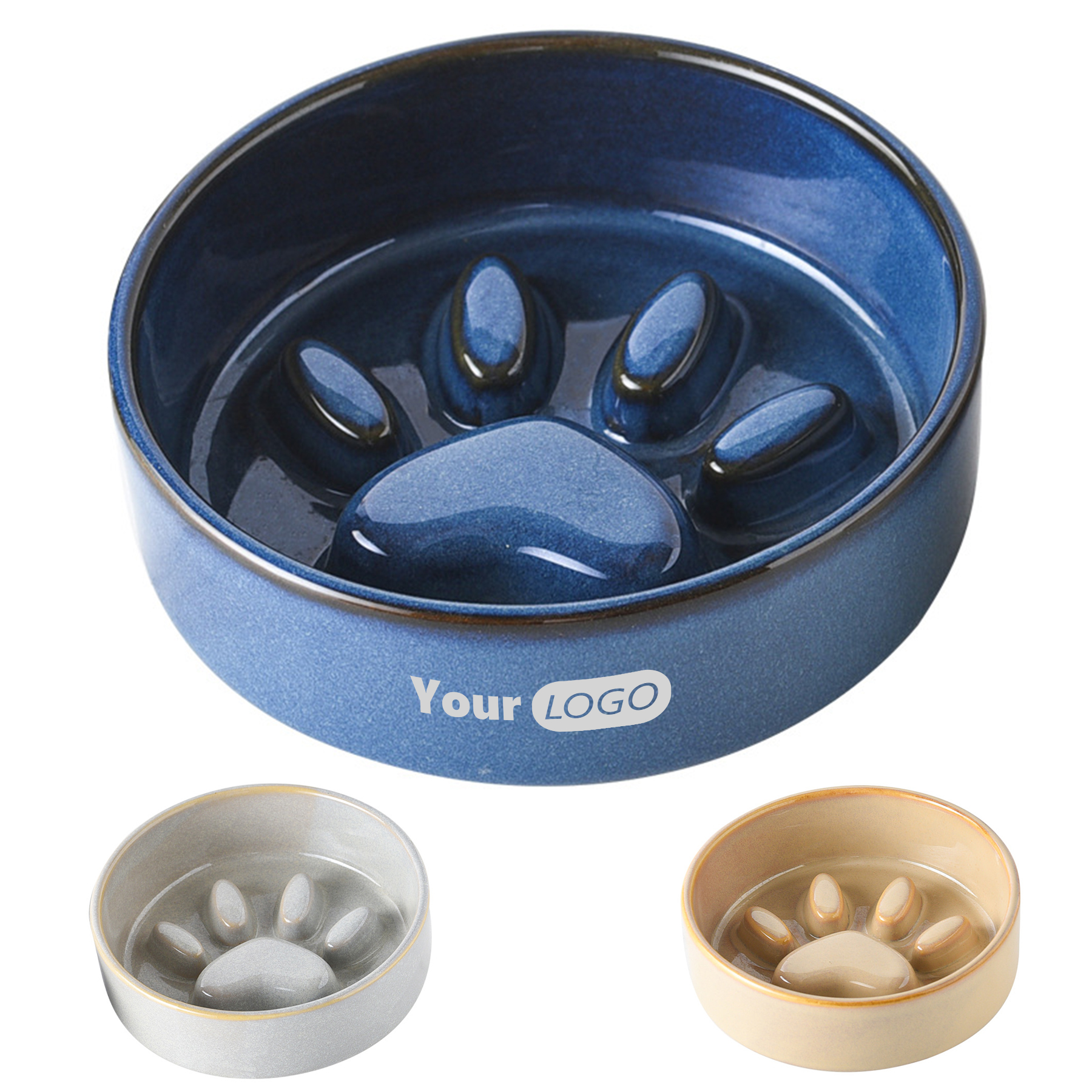 Ceramic Pet Slow Food Anti Choking Bowl 2