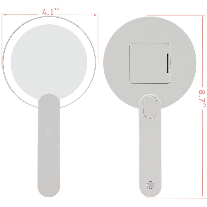 Travel Swivel Foldable Makeup Handheld LED Mirror 6