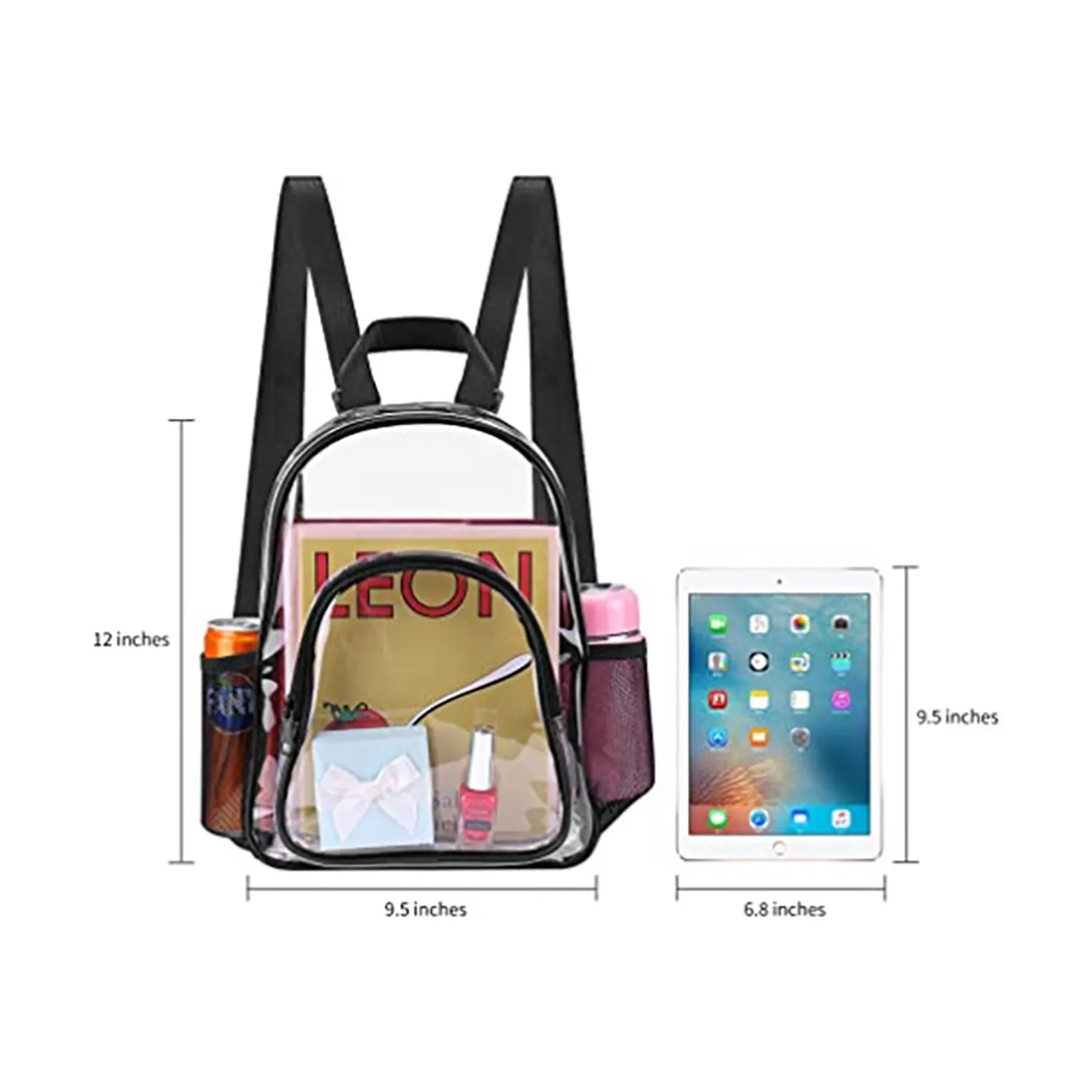 Clear PVC Waterproof Stadium Backpack 4
