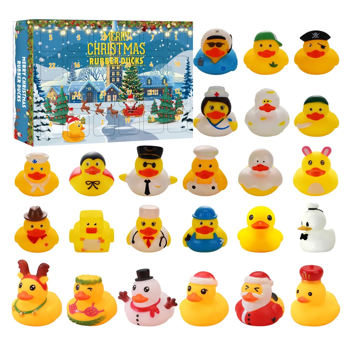 24 Pack Christmas Rubber Ducks 2