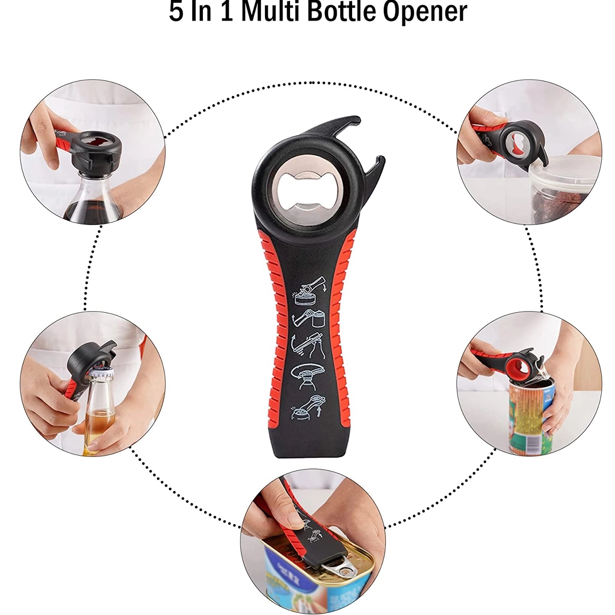 Pad Rubber Can Lid Multifunction Jar Bottle Opener 4Pcs 4