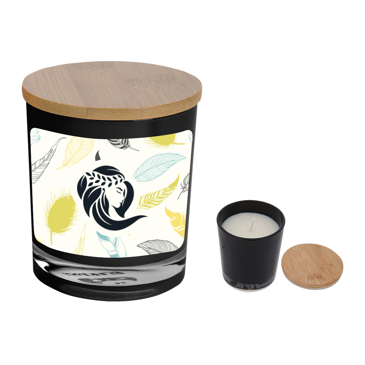 Bamboo Soy Candle With Full Color Label 2