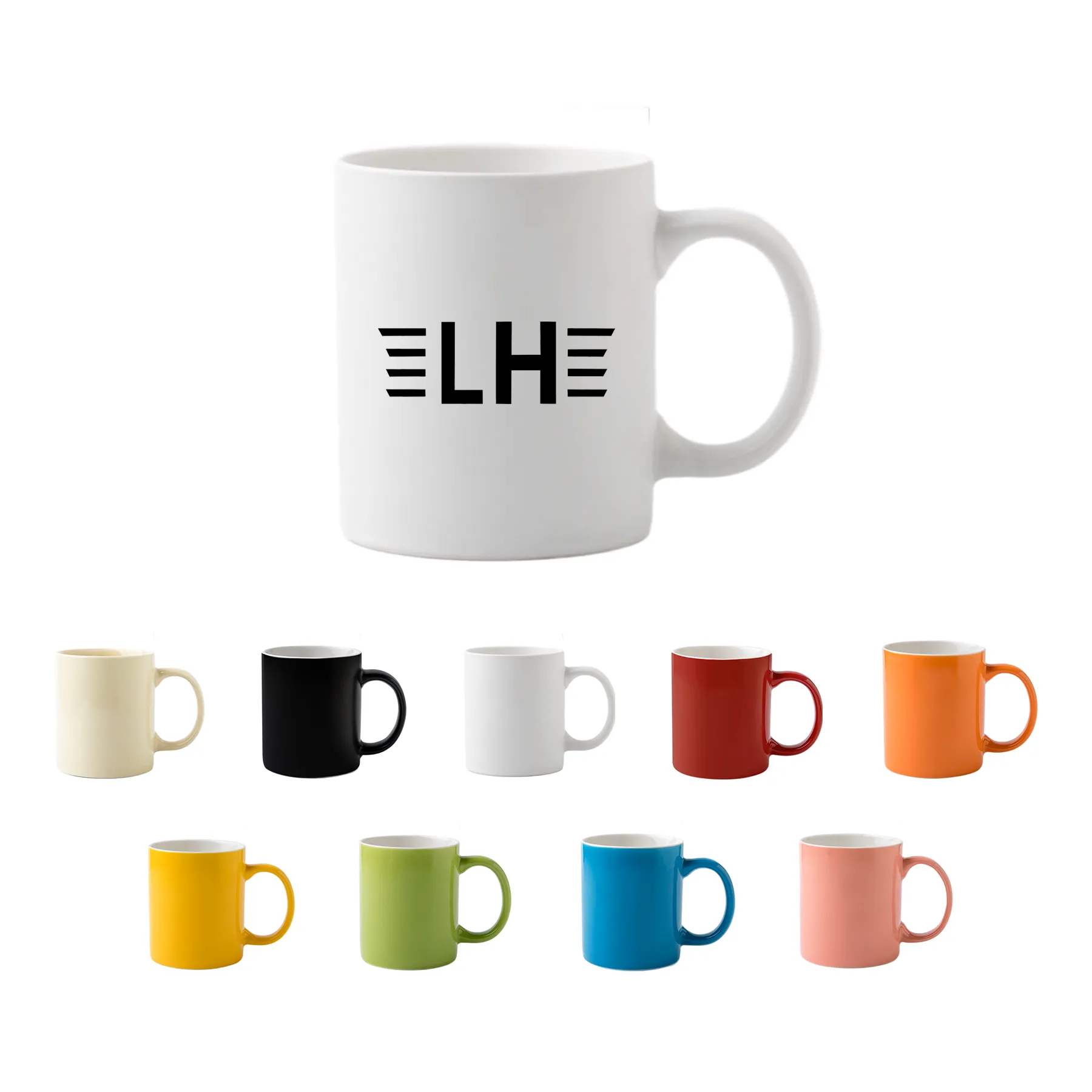 11 oz Porcelain Coffee Mug with Hanlde 9